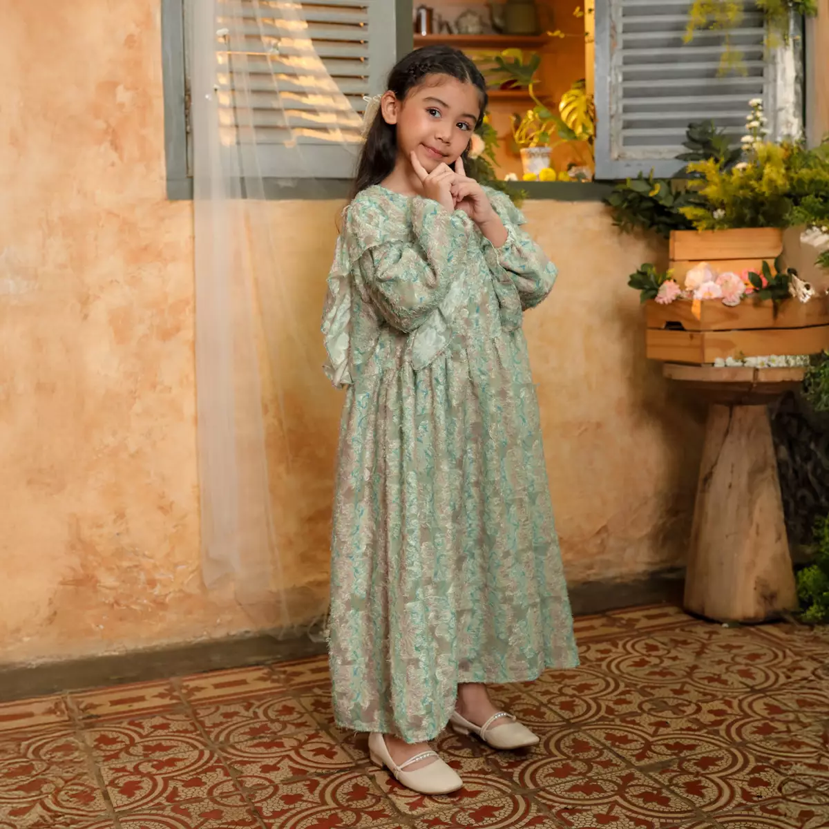 [Raya Collection] ZM Zaskia Mecca - Rilith Lime - Gamis Anak - Primadona Series Edisi Lilya Senja - Koleksi Ramadhan Series