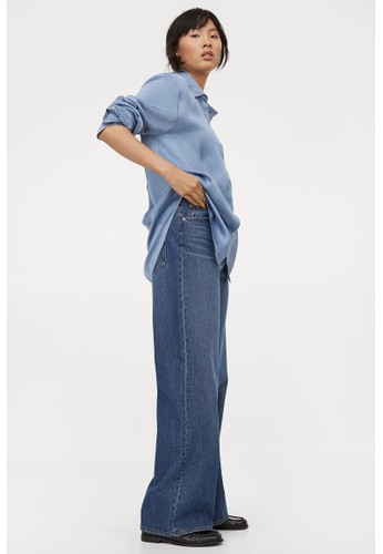 Jual H M Satin Shirt Original Zalora Indonesia