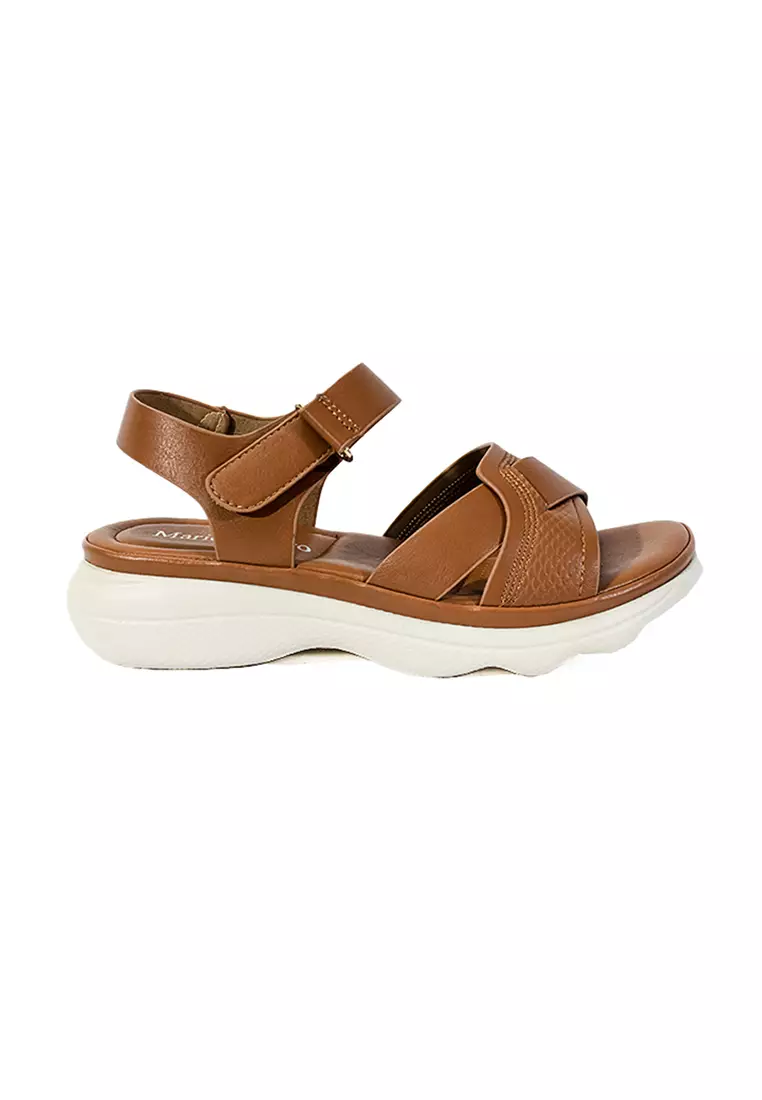 Women's Flats Sandals LX 26578 Brown C52