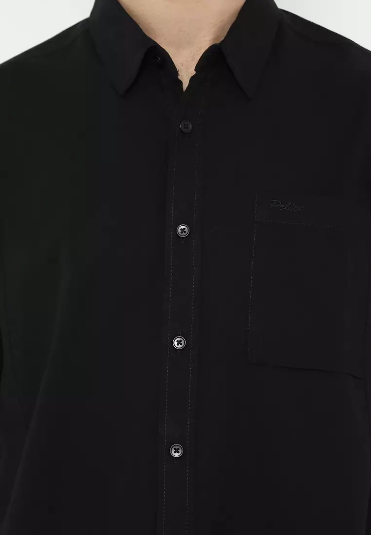 POLICE Kemeja Polos Cotton Regular Fit Pria