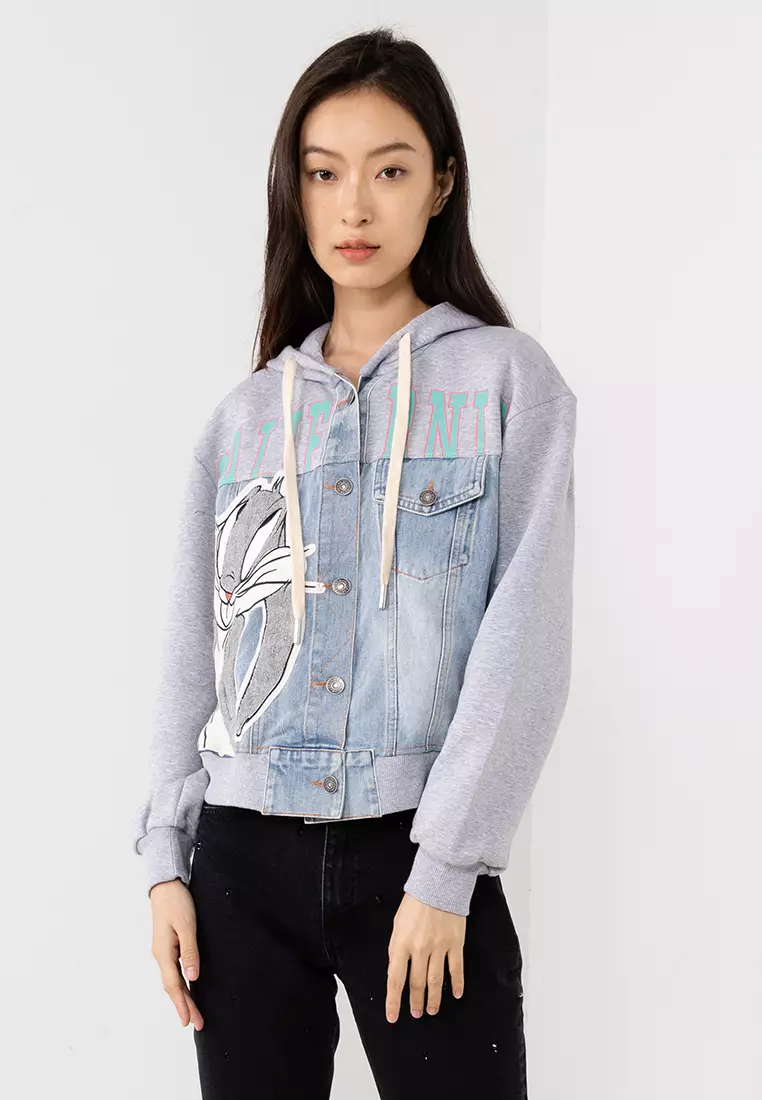 Desigual Bugs Bunny Trucker Hoodie 2024 | Buy Desigual Online | ZALORA ...