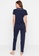 Trendyol navy Piping Detailed Knitted Pajamas Set 6D059AA48FE3CFGS_2