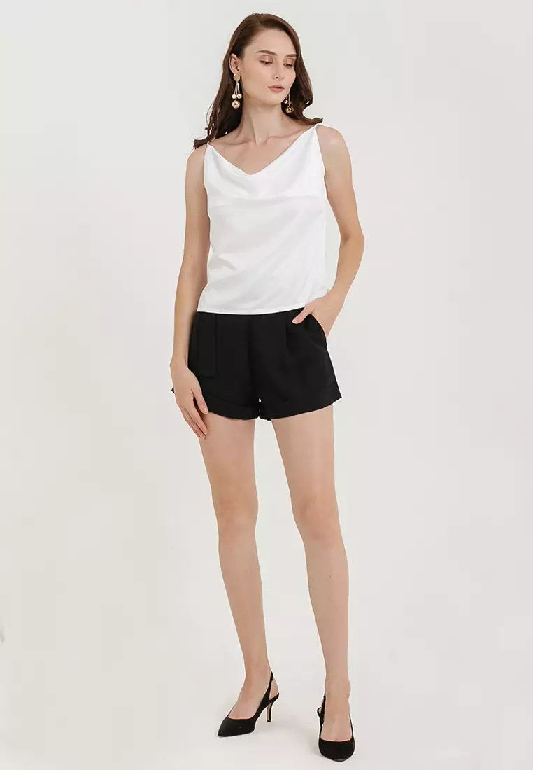 Drapery Tank Top in White