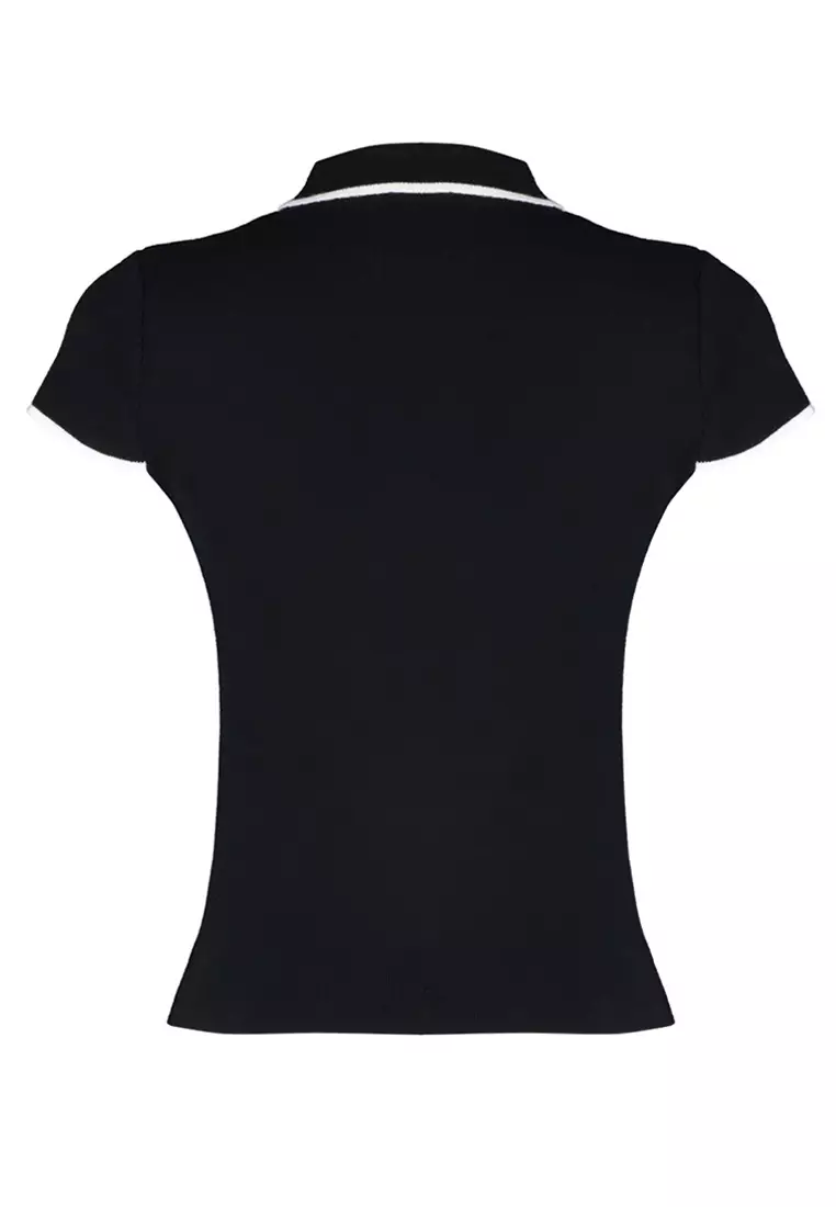 Cap Sleeves Zip Sweater