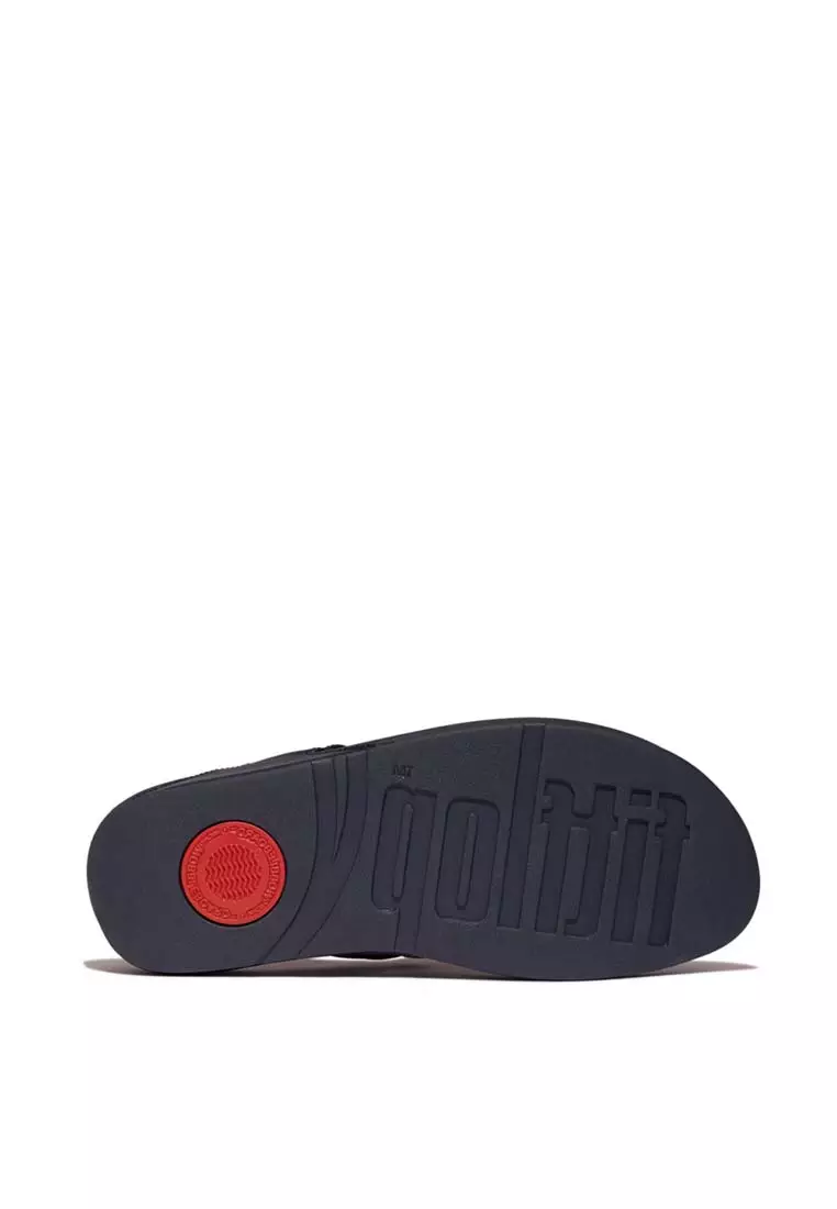 FitFlop LULU Square-Chain Leather Toe-Post Sandals - Midnight Navy (E1I-399)