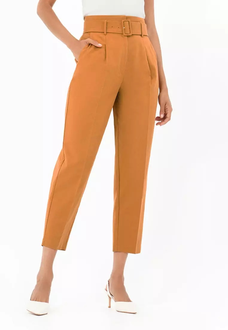 FORCAST Lucille Highwaist Belted Pants