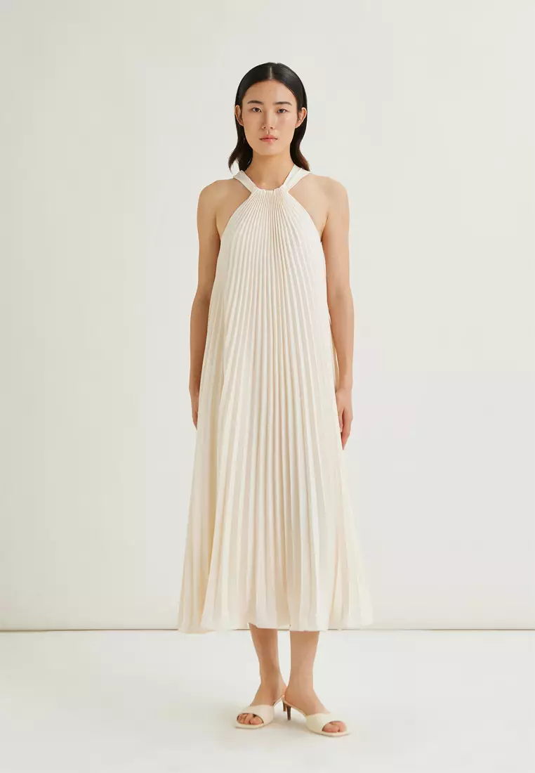 sachin and babi light blue dress Cloud Chiffon Sculpted Pleat Maxi Dress Xs