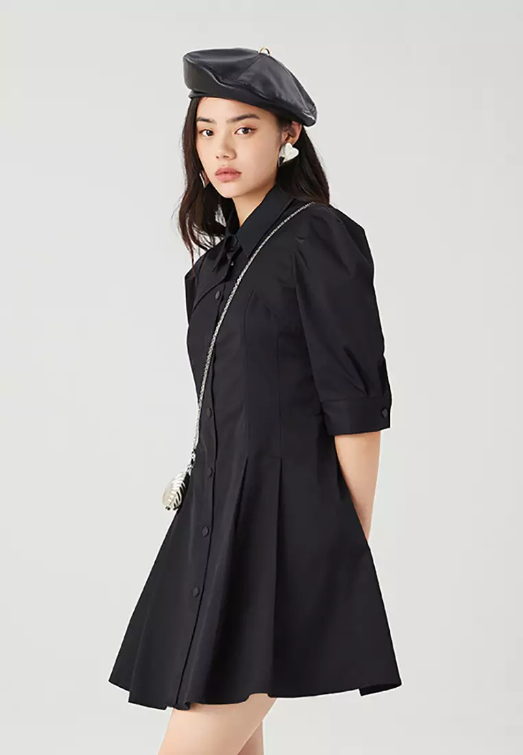 Chest Layered Design Smart Casual Dress