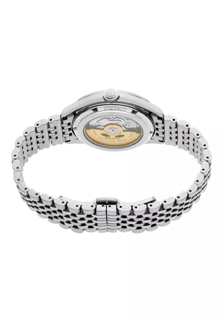 Seiko Presage Classic In ‘Ai-iro’ Japan Blue Dial Stainless Steel Band Vintage Style Automatic Watch SPB525J1