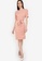 ZALORA WORK pink Dolman Sleeve Side Slit Dress 8EEBFAA6BDF437GS_4