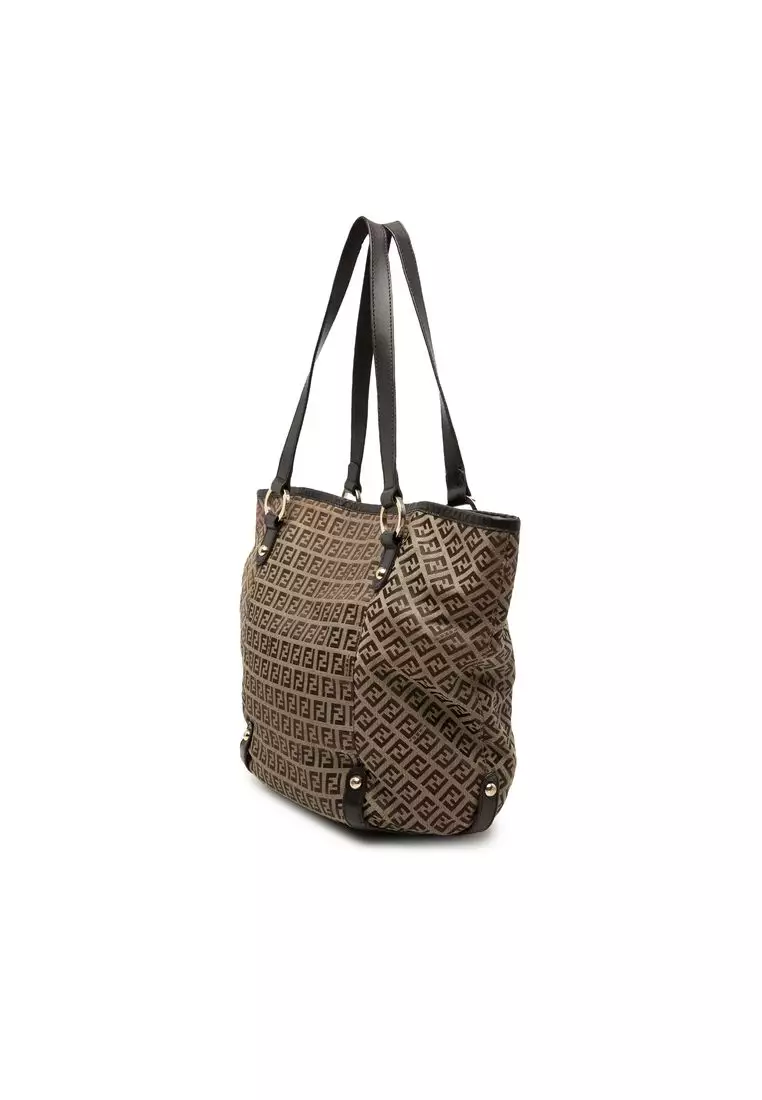 Pre-Loved Fendi Zucchino Canvas Tote