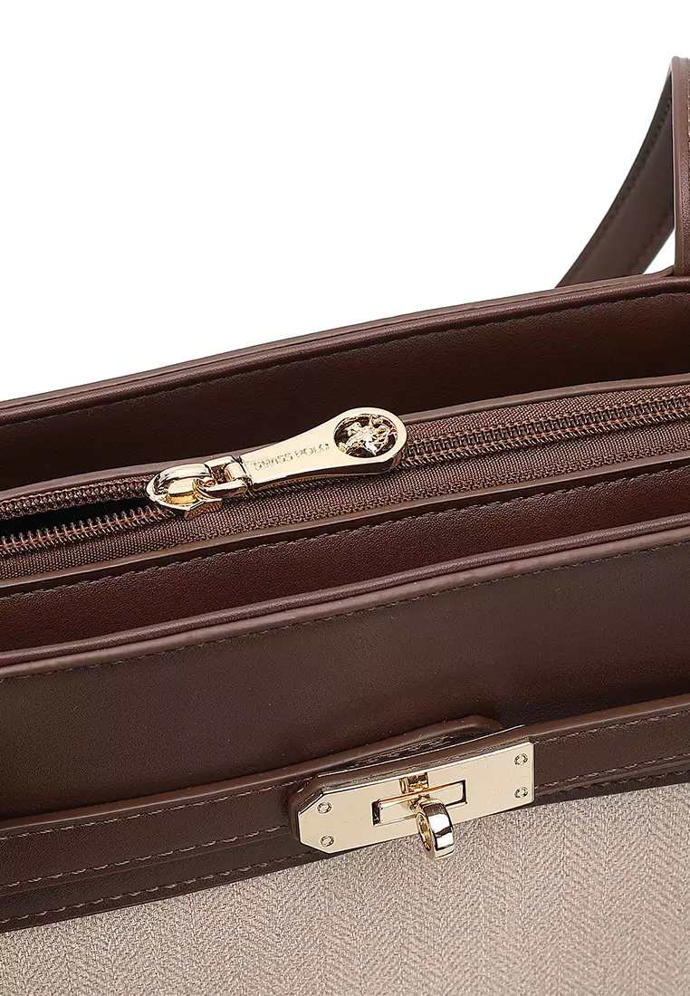 Women's Top Handle Bag / Sling Bag / Crossbody Bag / Shoulder Bag (手拿袋 / 斜孭袋 / 單肩包) - 米黃色