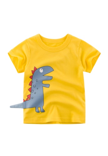 Kings Collection yellow Kids Dinosaur T-shirt (KCKID2062) 71FD5KAF3321D3GS_1