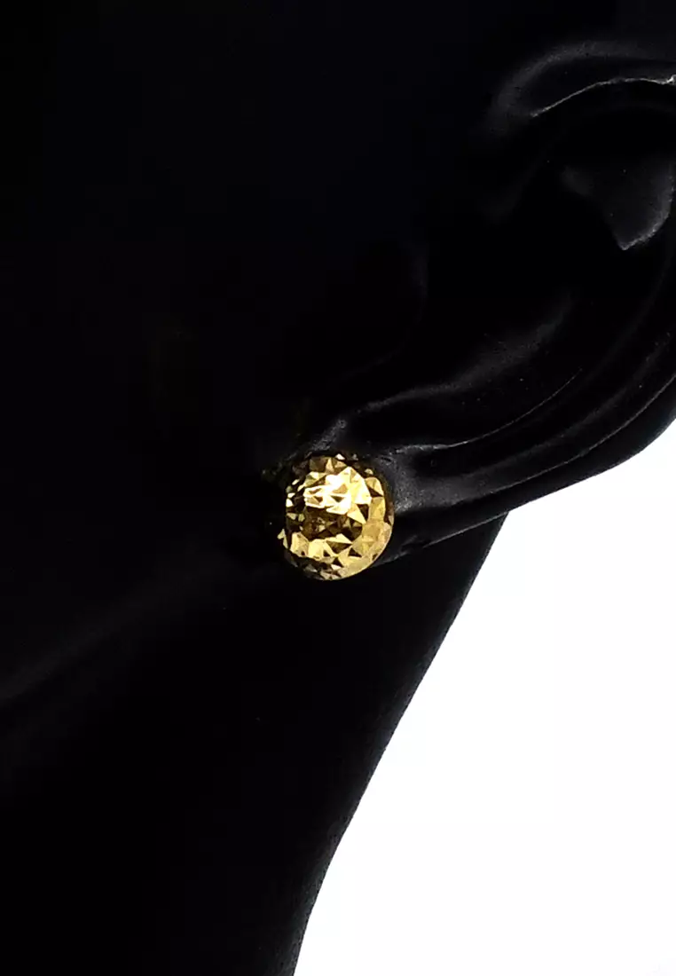 18K Italian Made Yellow Gold Earrings