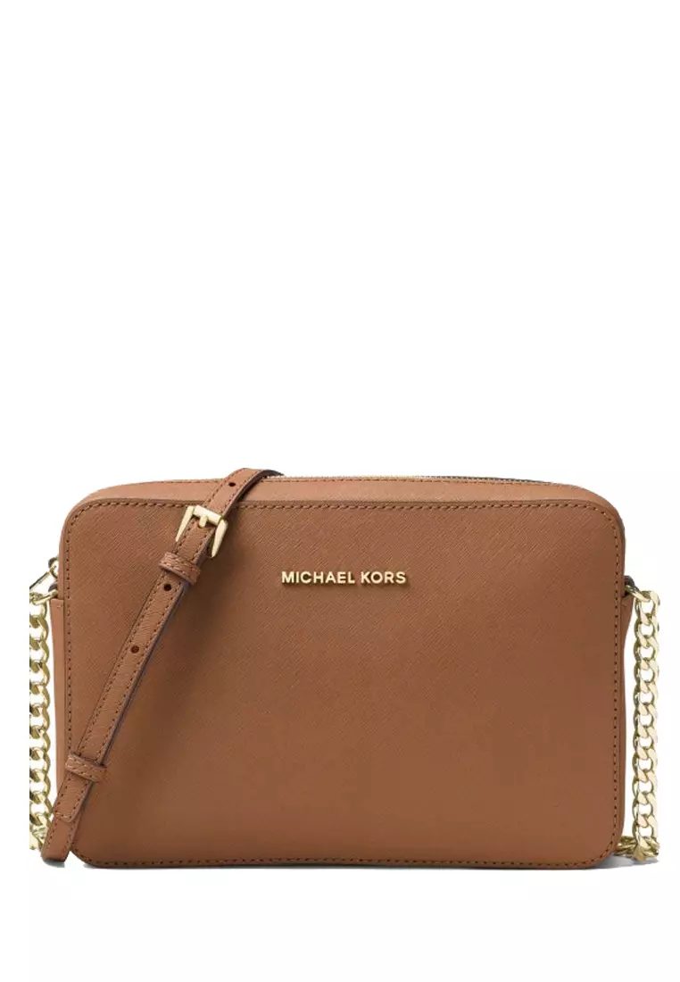 Jet Set Large Saffiano Leather Crossbody Bag