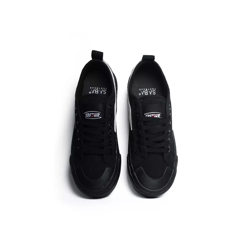 SABA Veron Mono Black - Sepatu Sneakers Casual Pria Wanita