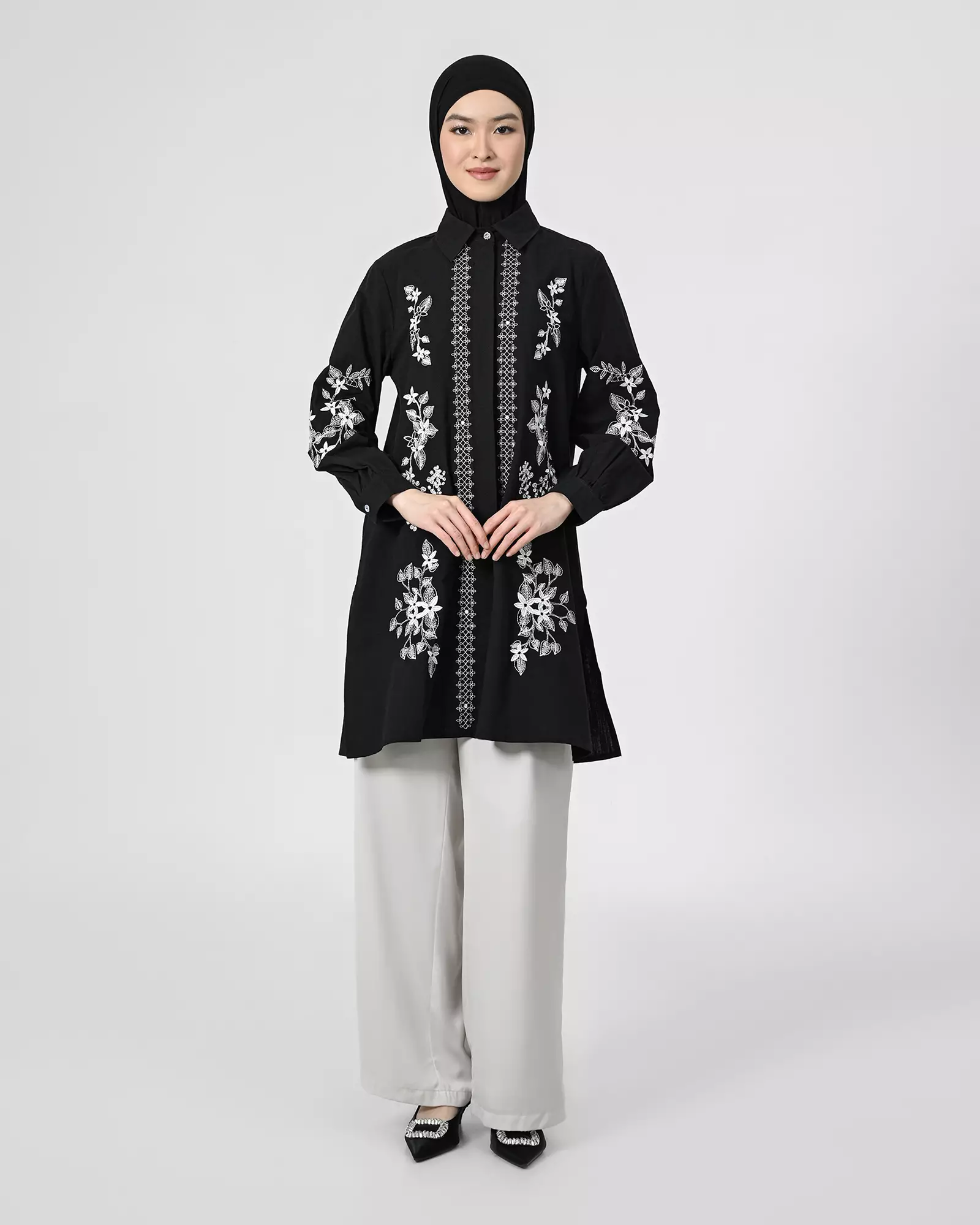 Geulis.id GLORIOSA LINEN TUNIC - BLACK