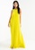 ck Calvin Klein yellow Pleated Maxi Dress 54F30AA20A377CGS_1