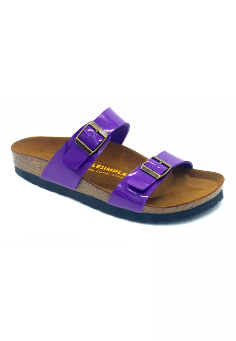 Purple and gold sandals outlet