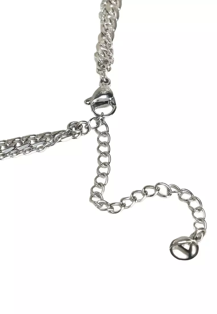 Lovechain Stainless Steel Duo Chain Necklace