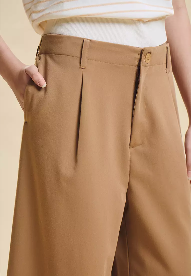 Dress Code Wide Pleated Trousers