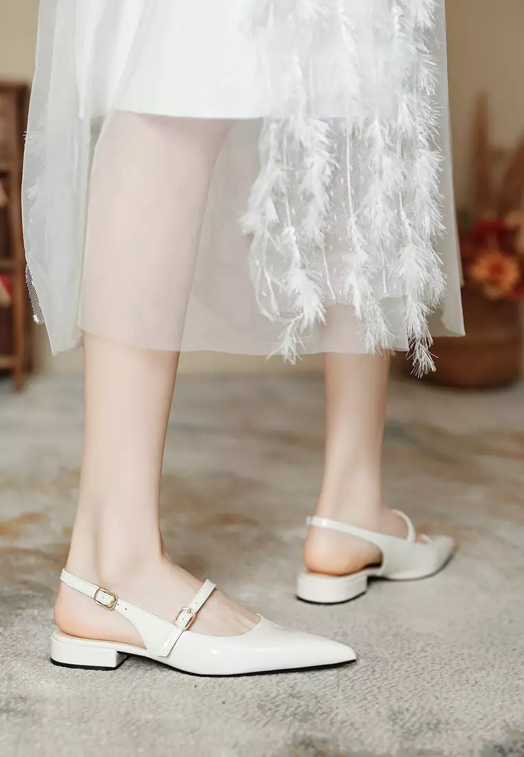 2.5CM Patent Leather Slingback Heel TE578-2