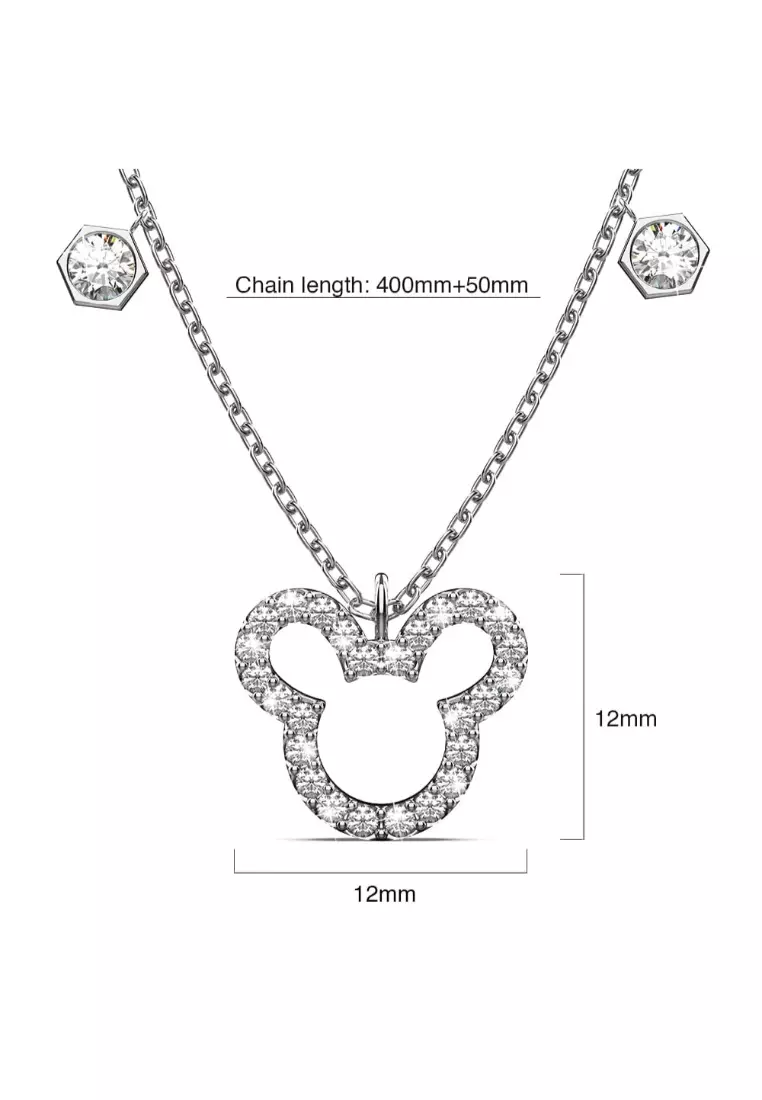 Mickey Silhouette Pendant Necklace Embellished With SWAROVSKI® Crystals