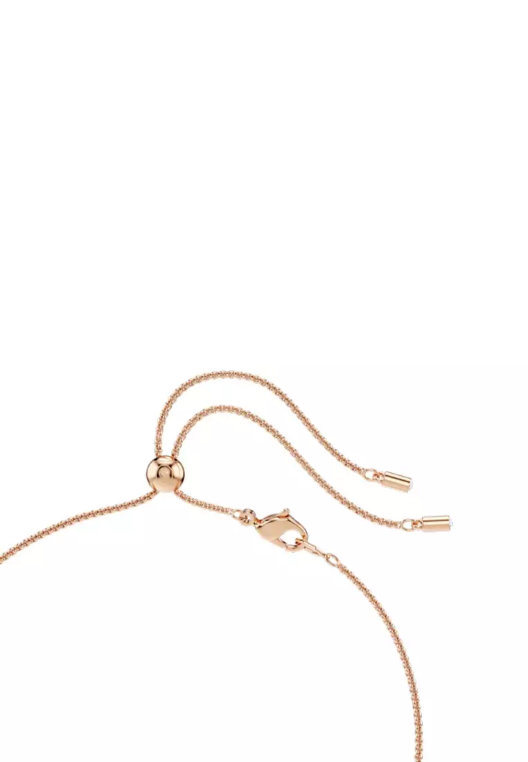 Constella Pendant, Crystal Pearl, Round Cut, White, Rose Gold-Tone Plated