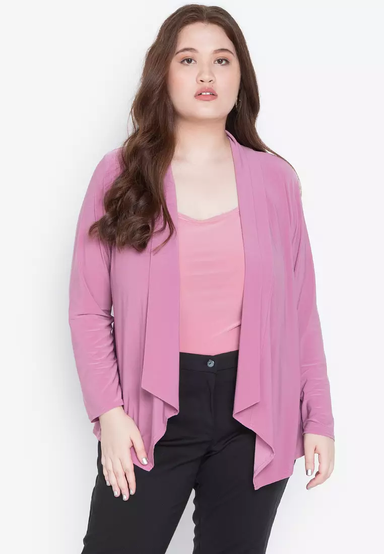Pink sale drape cardigan