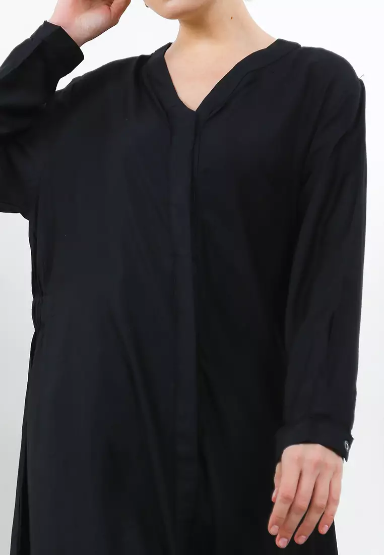 Signature Mireya Cordata Dress Hitam