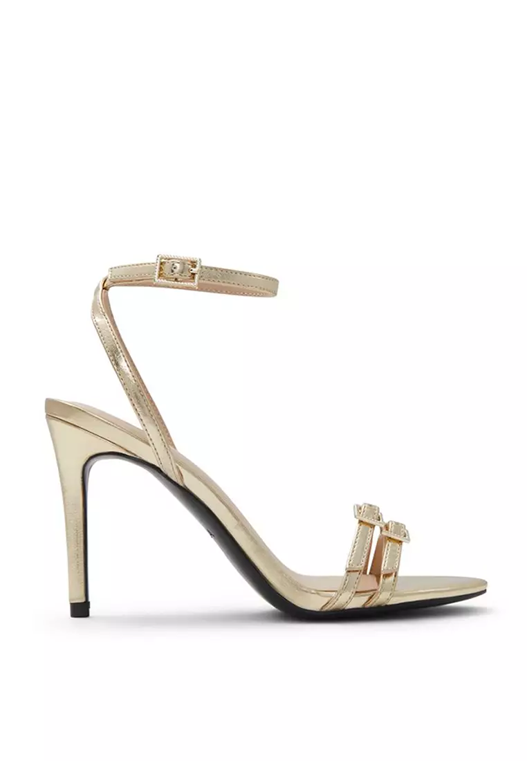 White and gold strappy on sale heels