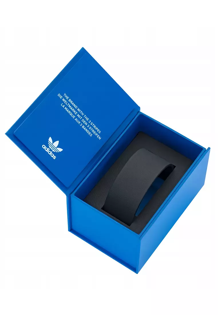 Adidas - Jam Tangan Analog Pria - Black - Blue Canvas Strap - AOST22041
