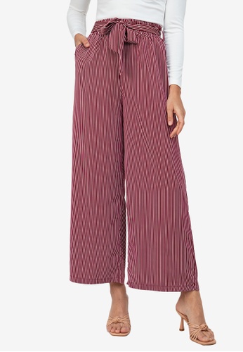 ZALORA WORK multi Tie Waist Wide Leg Pants 4E507AA2BBF130GS_1