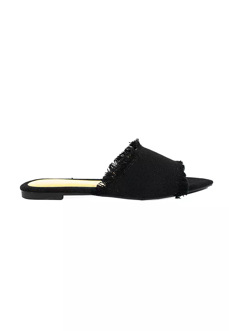 Mario D' boro Runway Women's Flats Sandals LX 27342 Black C54