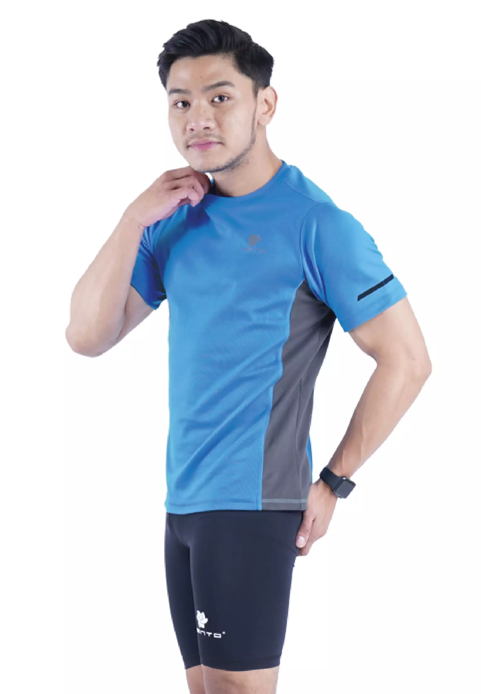 Tiento Kaos Olahraga Lari Baju Running Gym Dry Fit Extra Lite Pria