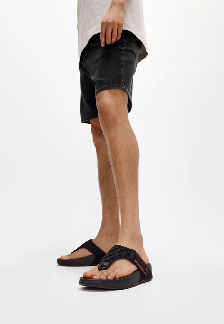 Trakk Mens Adjustable Water-resistant Mesh Toe-post Sandals