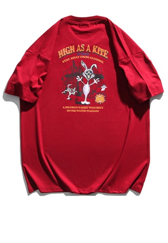 Twenty Eight Shoes red Cartoon Printed Short T-shirt HH1153 6EA00AA84DBBBCGS_1