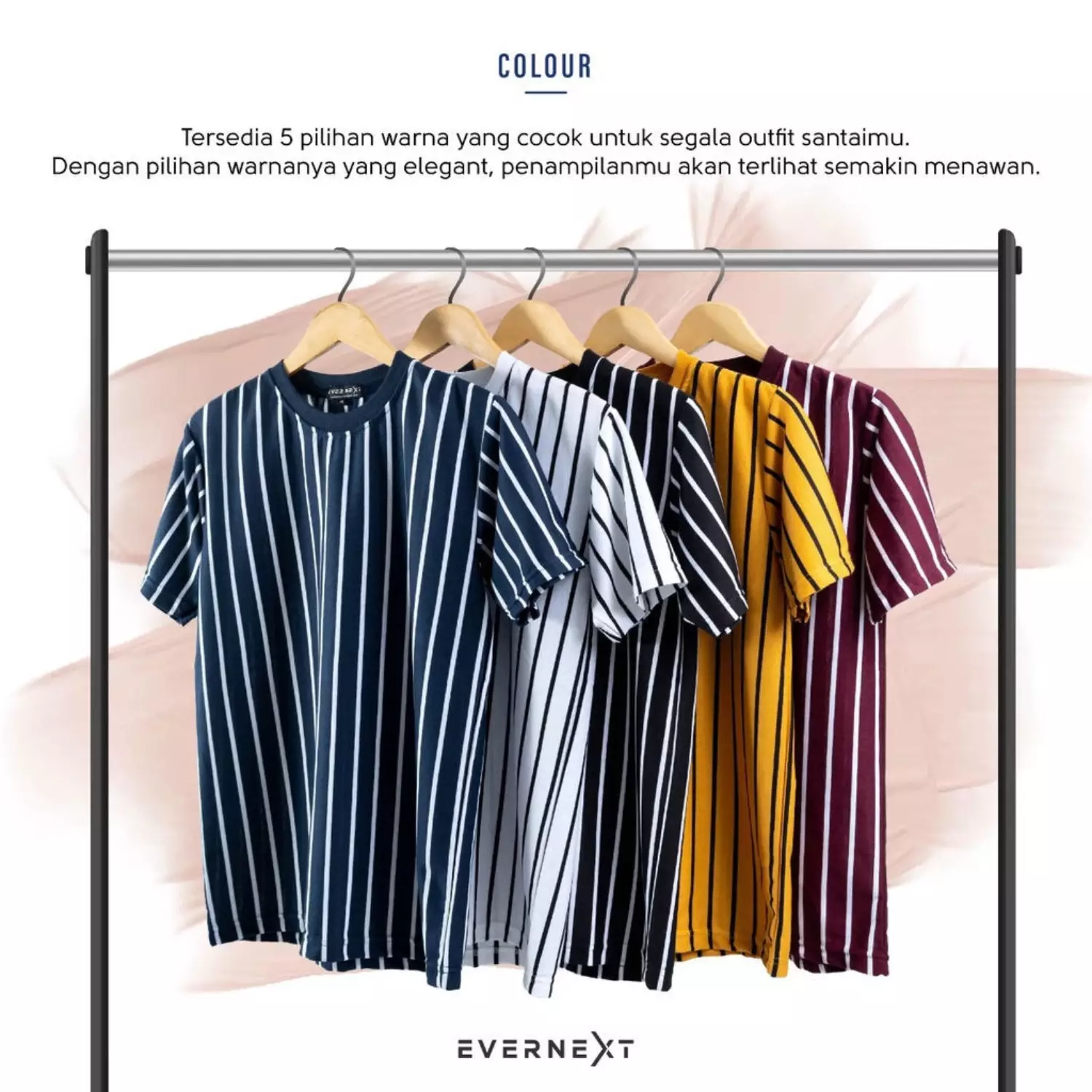 Kaos Pria Salur Vertical