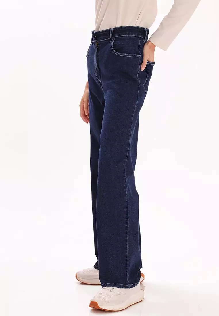 Ria Miranda Denim Blue Claris Pants