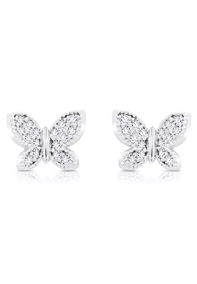 Chain diamond earrings hot sale