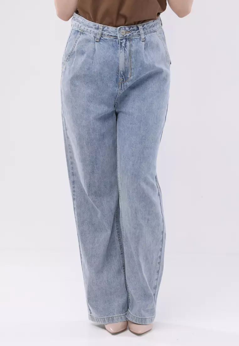 Denim Wide Leg Pants Ladies