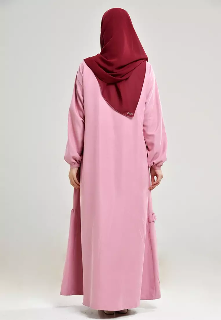 Rabbani - Gamis Dress Muslim Wanita Dreslim Hadid Exclusive Dusty Pink