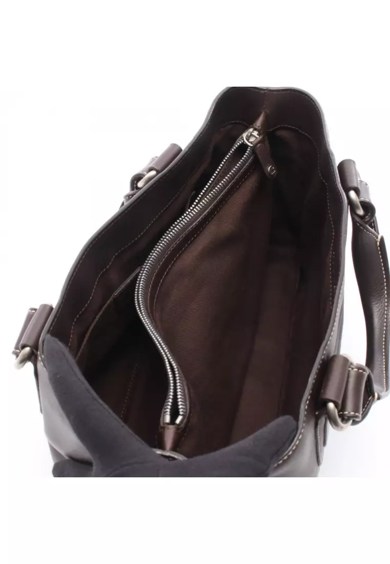 Pre-Loved Celine boogie bag Handbag leather Dark brown