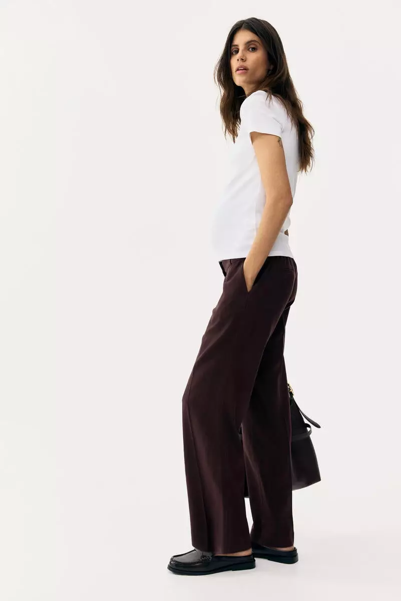 MAMA Linen-blend tailored trousers