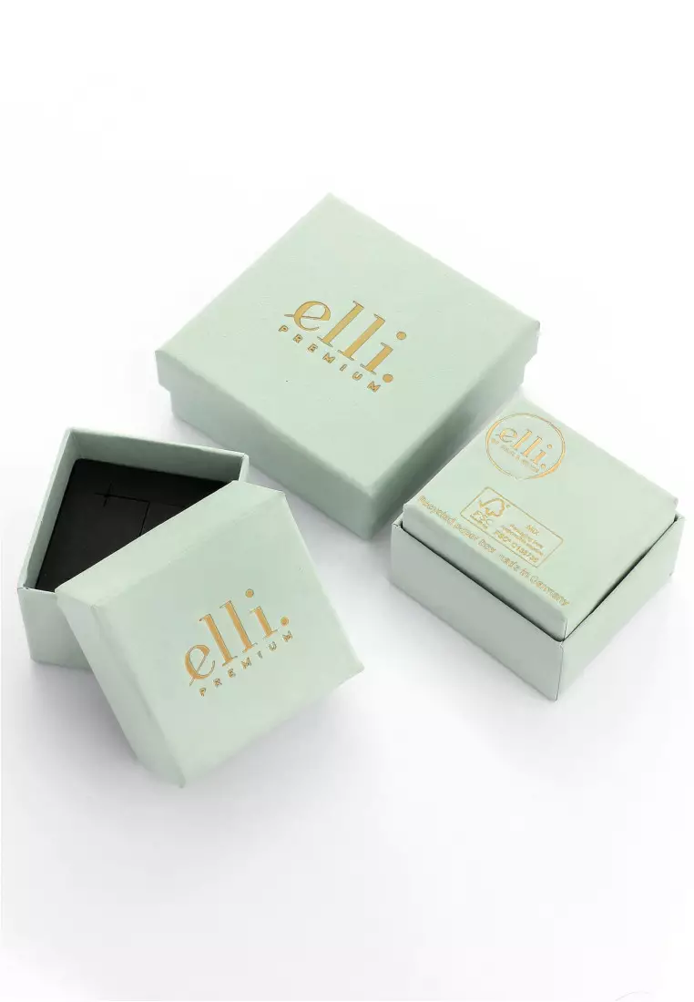 Kalung Perhiasan Perak 925 Wanita Square Pendant Peridot Gold Plated