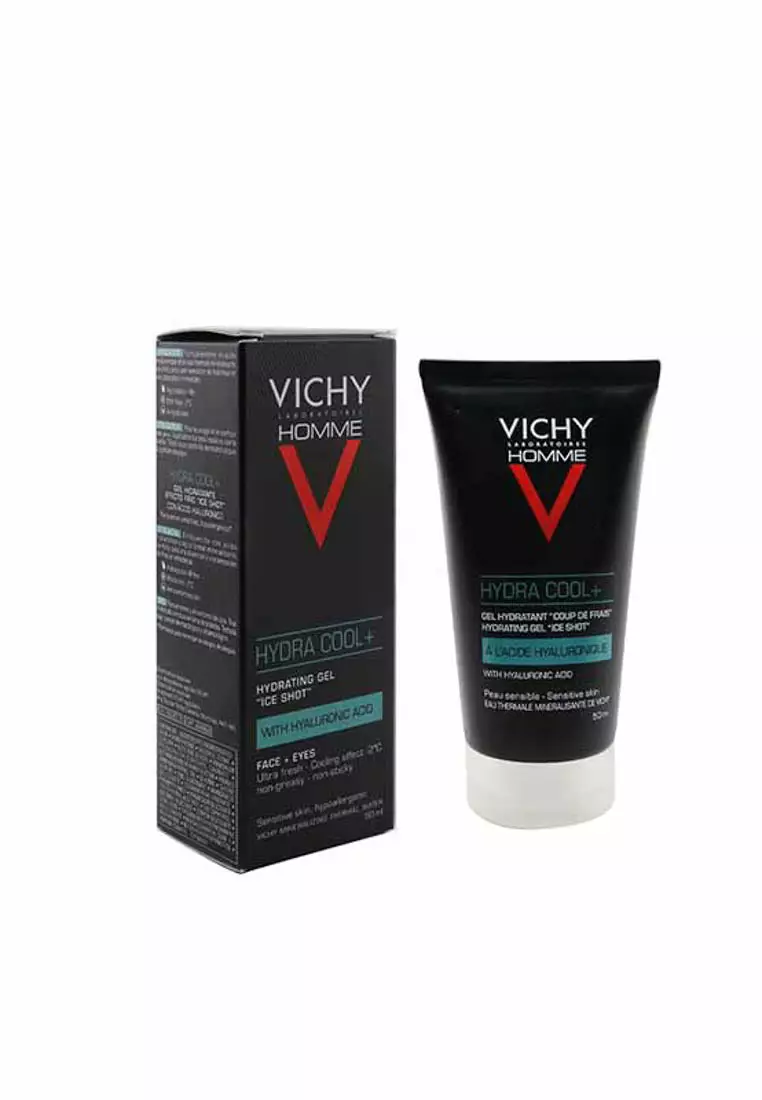 Vichy - Homme Hydra Cool+ - Hydrating Gel "Ice Shot" With Hyaluronic Acid (For Face & Eyes) 50ml/1.69oz