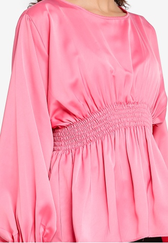 Buy Iris Peplum Blouse from Fazboka in Pink only 99