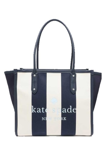 Kate Spade blue KATE SPADE Ella Even Stripe Jacquard Tote C8A5CAC3797114GS_1