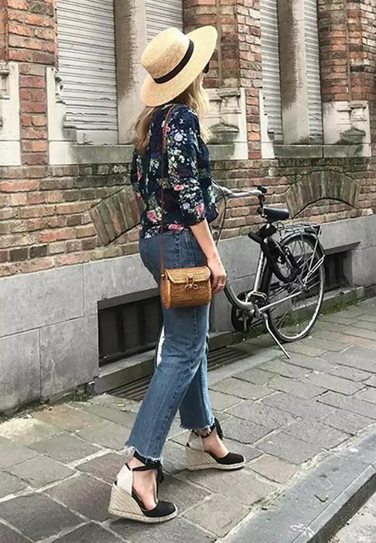 9CM 綁帶帆布船踭草地鞋 HB101