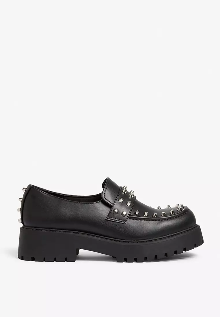 Discount on Monki  shoes - SKU: Faux Leather Loafers With Studs